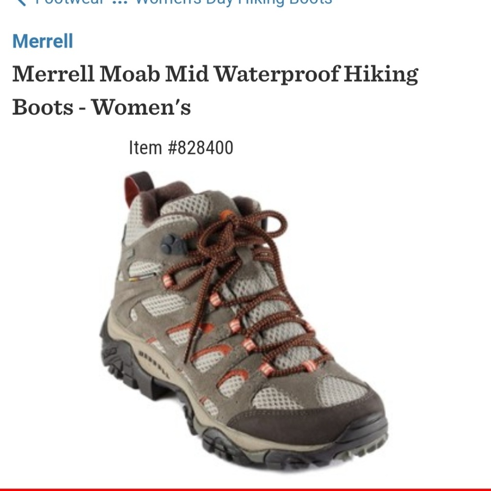 Women's waterproof Merrell Moab hiking boots